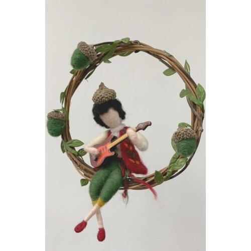 Fairy Needle Felting Kit for Beginners Elf Felting Starter Kit Wool Felt Kit Creativity Kit 15 cm Height Video Instruction