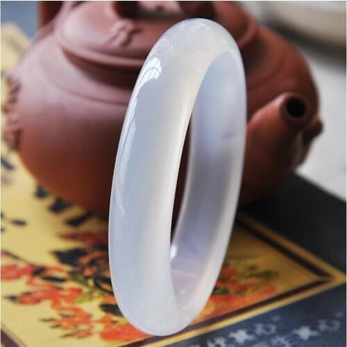 Natural female white color jadeite bracelet a thickened ice crystal bracelet round cord girl