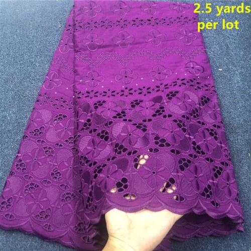 Latest Swiss Voile Lace in Switzerland African Lace Fabric Swiss Lace Fabric 2.5Yards African Cotton Fabric For Dress ZP119