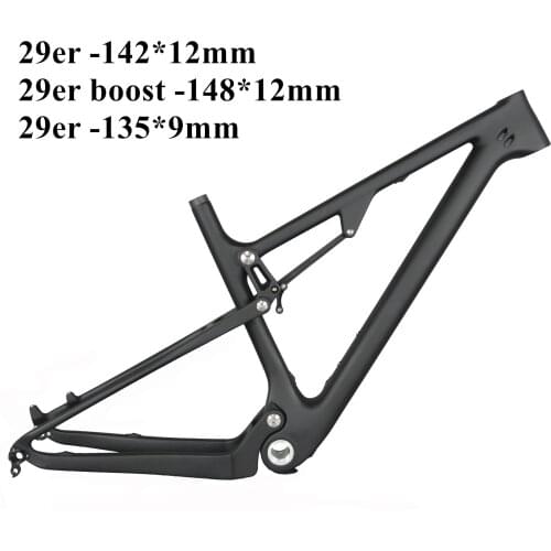 Newest 29er*2.3tire disc brake full suspension cross country inner cable Mountain Bike Frame FM037