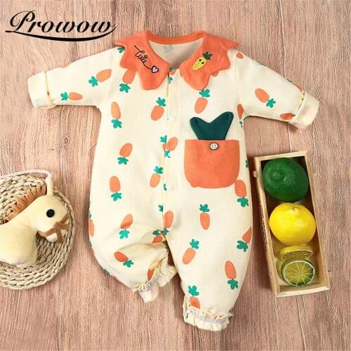 Prowow 2021 Newest Babys Rompers Autumn Winter Newborn Jumpsuit For Kids Girls Clothing Cartoon Cute Baby Girl Overalls Outfits
