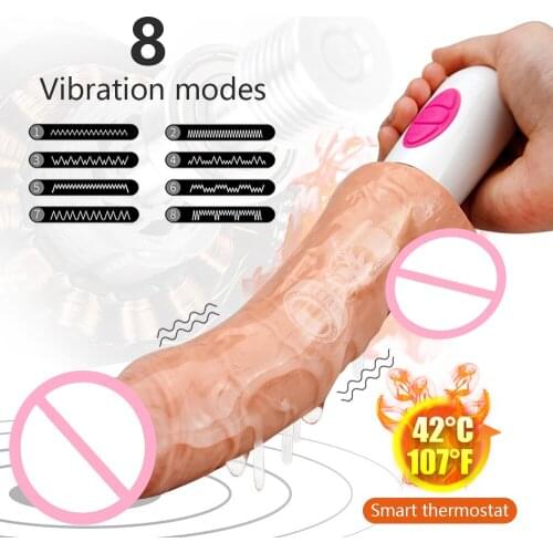 New Realistic Dildo Vibrator Electric Heating Vibrating Huge Penis G-spot Massage Female masturbation Sex Toys for Women Couples