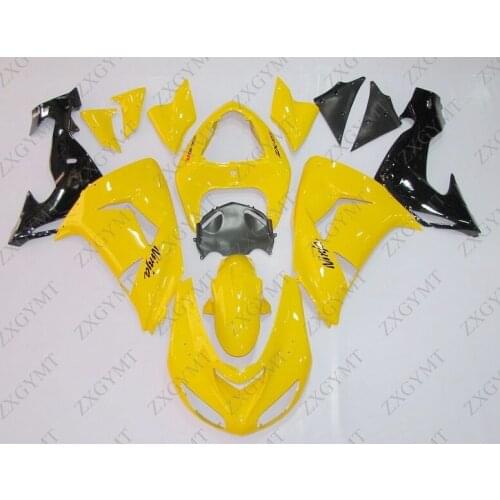 Motorcycle Fairing Ninja ZX 10r 2006 - 2007 Yellow Black Abs Fairing ZX-10r 2007 Abs Fairing ZX10r 2007