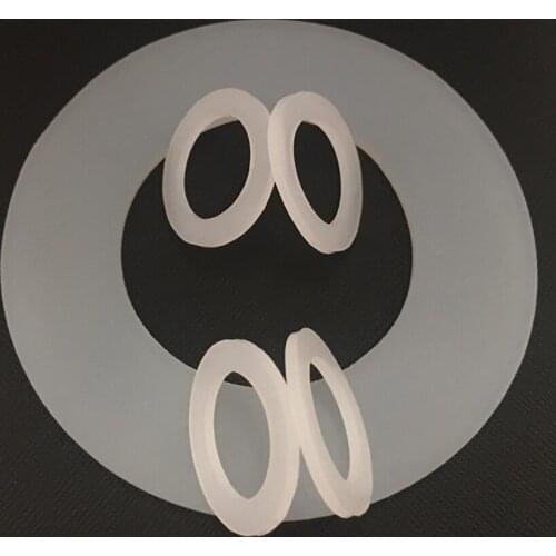 DN25 32*68*3 32x68x3 DN32 38*78*3 38x78x3 White Silicon Rubber Pipe Fitting Ripple Tube Flange Washer O Ring Flat Seal Gasket