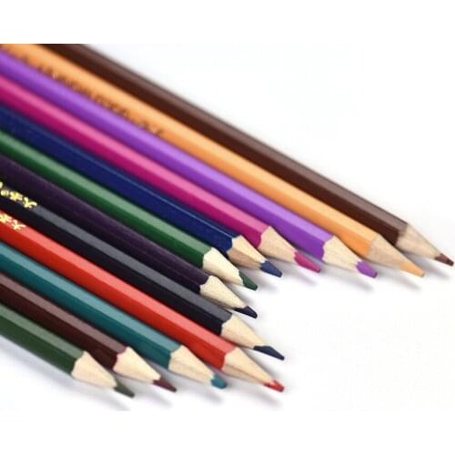Professional Art Colored Drawing Pencils with Soft Core Triangular-Shaped Pre-Sharpened Cute Holder for School Student Drawing