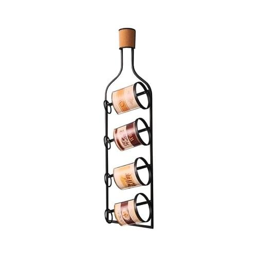 Retro Wrought Iron Wine Rack Restaurant Bar Wall Decoration Wine Holder American Style Wall Decoration Wall Mounted Wine Rack