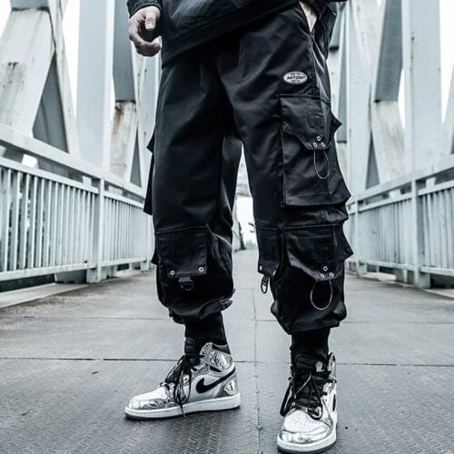 Japanese Streetwear Pants Men Joggers Harem Hip Hop Fashion Harajuku Running Sweatpants Pocket Linens Stylish Korean Clothes