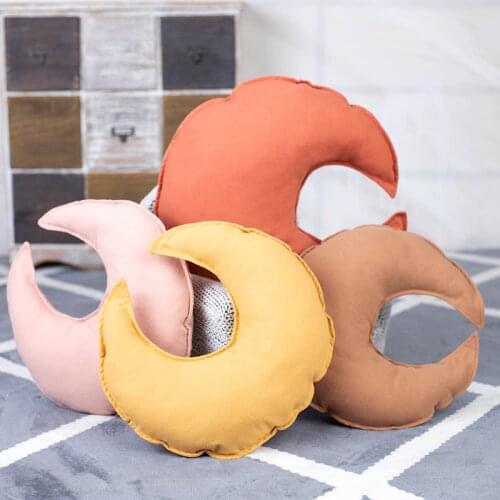 Nice Color Moon Plush Pillow Soft Cushion Kawaii Stuffed Plush Toys For Children Baby Kids Pillow Girl Gift Girl Room Decoration
