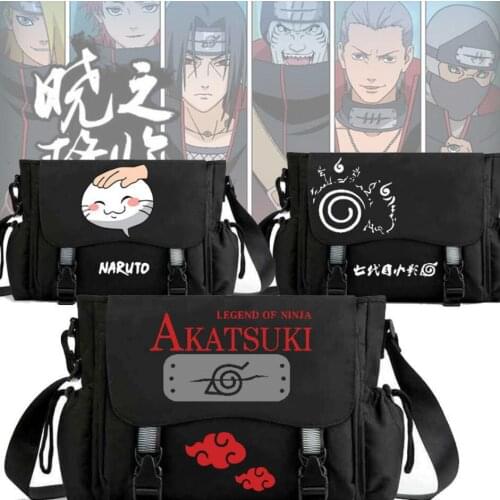 Uzumaki Messenger Bag Casual Anime Uchiha Sasuke Cosplay Student Cover Shoulder Bag For Men Teenagers