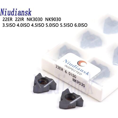 22ER 3.5ISO NK9030 4.0 4.5 5.0 5.5 6.0 NK3030 carbide Threading inserts CNC lathe turning cutting tools 22IR threaded inserts