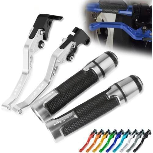 VL 1500 Adjustable Brake Handle Clutch Levers Motorcycle Thruster Grip Handle Bar Cap End Plugs For SUZUKI VL1500 C90 2005 2006