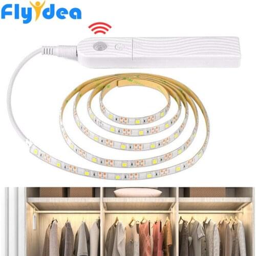 3M 2M 1M motion sensor LED light bande waterproof PIR induction night light battery powered wardrobe bed bottom smart lighting