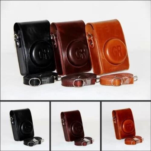High quality Camera Bag Case Suitable For Ricoh GR Camera Imitation PU leather Case Bag Black Brown Coffee