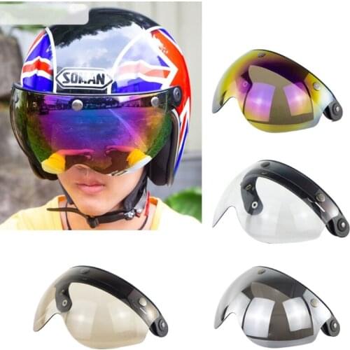 W glasses 3 Snap 3/4 Helmet Shield with FLIP UP Hinge for TORC T50 Vintage Moto