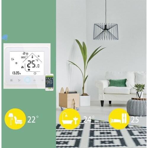 Wifi 4 Pipe Air Conditioner Thermostat Smart Programmable Air Conditioner Temperature Controller With LCD Display Thermostat