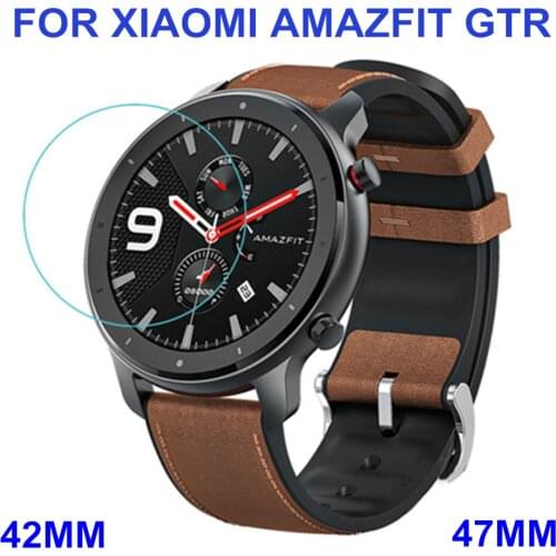 2 Pcs Tempered Glass Screen Protector Clear Film For Xiaomi Huami Amazfit GTR 47MM 42MM Smart Watch Wristbands Accessories