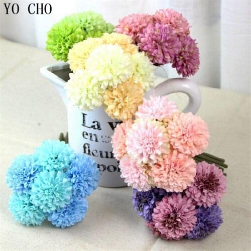 3 bouquet/lot mini beam ball chrysanthemum flower simulation silk flower gerbera daisy flower floral Home Furnishing living room