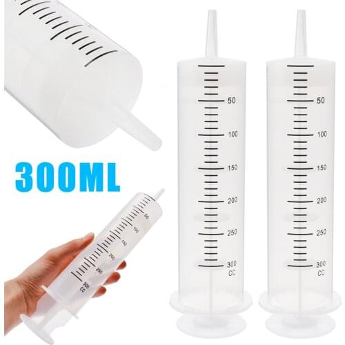 300ml Large Reusable Hydroponics Syringe Plastic Nutrient Sterile Health Syringe Tools Cat Feeding Accessories