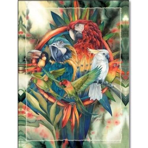 Full Drill Diamond Painting "parrot" DIY Picture Of Rhinestone 5D Diamond Embroidery Cross Stitch Decor
