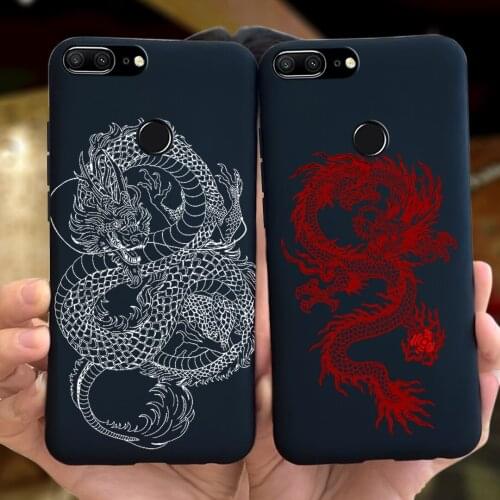 For Huawei Honor 9 Lite Case Dragon Painted Soft Black Silicon Cover For Honor 9 9lite Phone Cases Honor9 Lite Back Covers