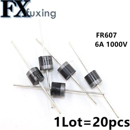 10PCS/20PCS FR607 6A 1000V Fast Recovery Diodes High Quality 607 R-6