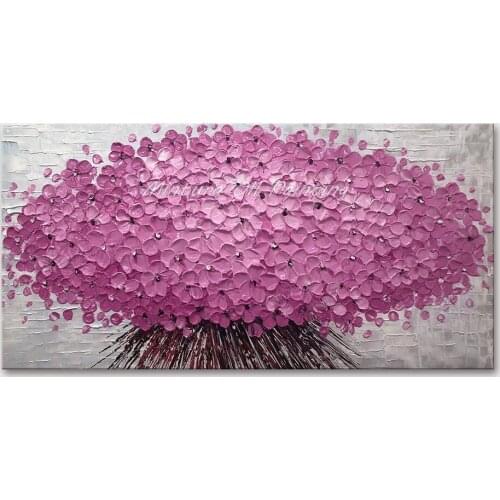 Mintura Wall Picture for Living Room Oil Paintings on Canvas Hand Painted Bouquet of Rose Red Flowers Hotel Decor Art No Framed