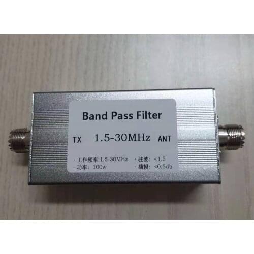 Shortwave bandpass filter 1.5-30MHz BPF Band Pass Filter Improve the anti-jamming capability of the radio station