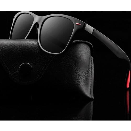 Fashion Polarized Square Sunglasses Men Women Vintage Square Design Sun Glasses Male Female Outdoor Driving Retro Black Mirror