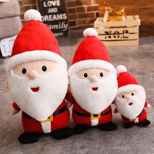 New Products Santa Doll Plush Toy Red Hat Plush Doll Christmas Decoration Gift Pillow New Year Children Gift Doll Soft Toy