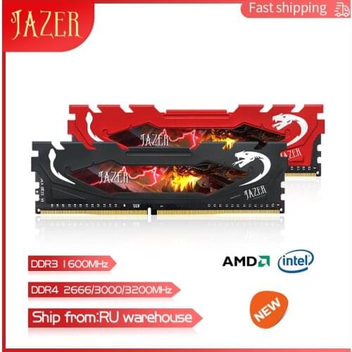 JAZER Memory Ddr3 1600Mhz 8Gb Rams Desktop Memoria Ram With Heatsink