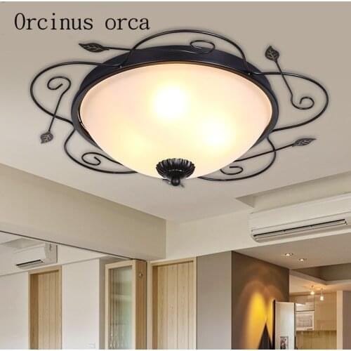 American style simple modern round ceiling lam LED creative personality bedroom dining room living room study lamp Postage free
