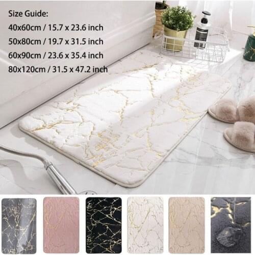 Fluffy Faux Rabbit Fur Rugs Modern Gilded Print Carpets for Living Room Bedroom Home Floor Decor Area Rugs Non-Slip Bath Mats