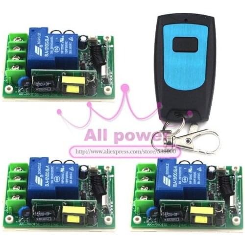 AC 85V 110V 250V widely voltage 220v rf 1ch radio switch remote control 220v wall switch with remote control
