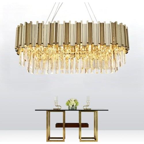Modern chandelier light luxury living room golden bedroom clothing store cafe hotel restaurant crystal chandelier
