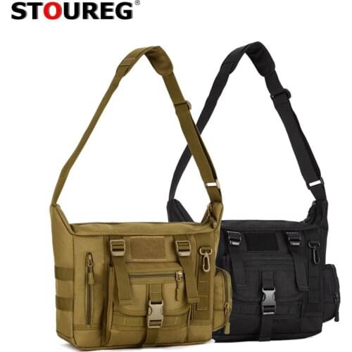 Tactical Shoulder Bag,Waterproof Tactical Sling Bag Men,14 inch Laptop Shoulder Bag,Military Bag for Travel Hiking Outdoor Bags