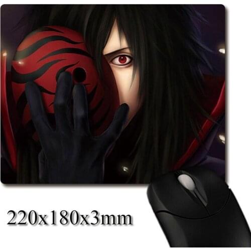 Uchiha Madara Take off the mask CG printed Heavy weaving anti-slip rubber pad office mouse pad Coaster Party favor 220x180x3mm