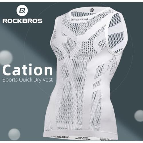 ROCKBROS Cycling Vest Layer Men Sleeveless Bike Underwear Cool Breathable Bicycle Vest Elastic Seamless First Layer Man Clothing