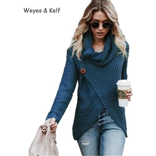 Weyes & Kelf Winter Casual Cardigan Sweater Women Knitwear 2020 Autumn Long Sleeve Womens Winter Jumpers Solid Sweater Woman