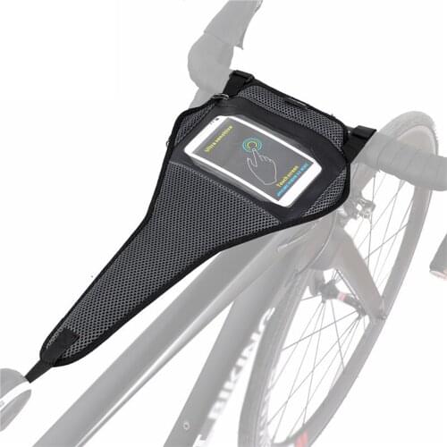Bike Sweat Guard Anti-rust Bicycle Sweat Net Highly Elastic With Cell Phone Bag Spinning Bike Accessories For Cycling Training