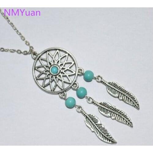 Europe And The United States Retro Fashion Necklace Bohemian European Imitation Feather Female Necklace Jewelry Wholesale