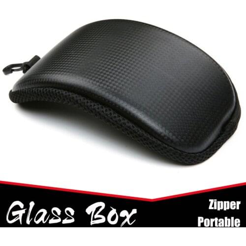 Skiing Snowboard Glasses Eyewear Box Zipper Hard Case Bag Portable Ski Snow Goggle Protector Case (Without Goggles)