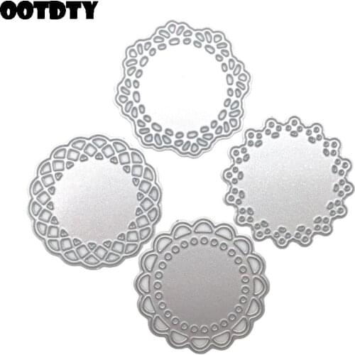 4Pcs Mini Lace Doily Circle Metal Cutting Dies Scrapbooking Craft Dies Making Paper Art Diy Embossing New for 2020