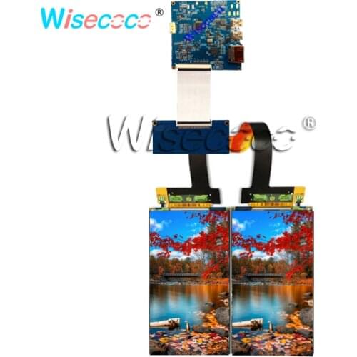 5.5" 2K dual screen LS055R1SX03 2560*1440 60Hz IPS CG-silicon, LCM with 2 USB control driver board for DIY VR glasses