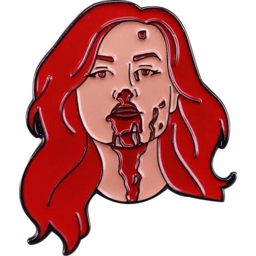 Becky WK wrestling enamel pin famous ginger hair woman iconic feminism pin