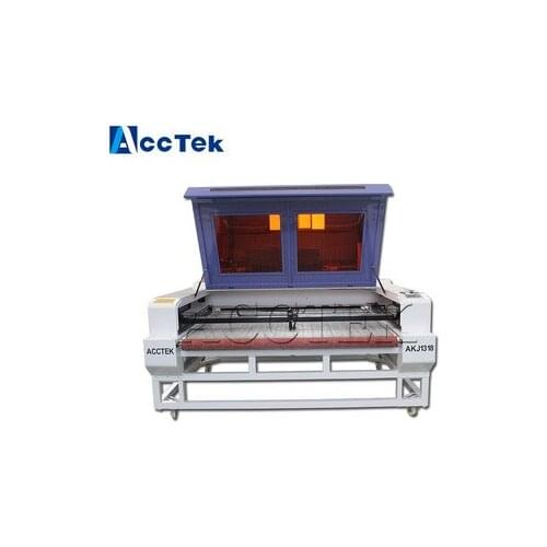 Hot sale Jinan 1300*1800mm cnc fabric laser cutting machine with auto feeding table