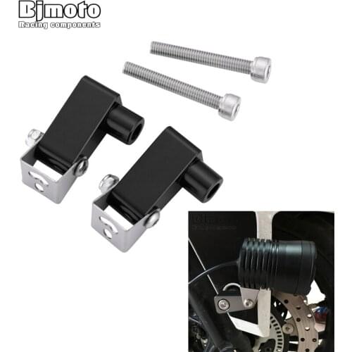 Pair M8 Motorcycle Lower Fork Mount Spotlight Holder Support Lights Bracket for BMW Honda Kawasaki Suzuki bike cafe racer