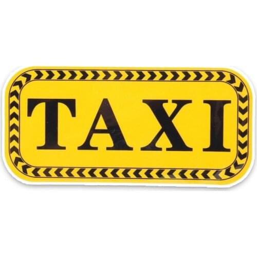 LLY-1240 Car Sticker ELETTRONICA TAXI Cartoon Decals PVC Auto Window Bumper Decoration Accessories Motorcycle Waterproof Decal