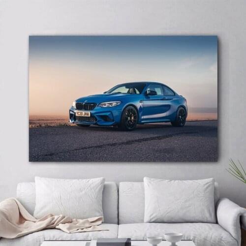 MT213 BMW M2 Blue Car Sport Cars Racing F1 Poster Wall Art Picture Canvas Painting Poster Prints Bedroom Home Decor
