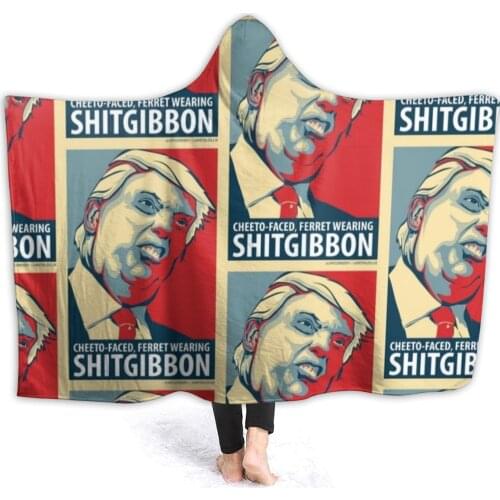 Swag Blanket Colorful Hooded Fleece Blanket Armchair Soft Fashion Bedspread