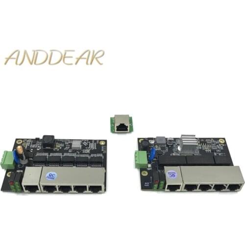 Industrial Ethernet Switch Module 5 Ports Unmanaged 100/1000mbps PCBA board OEM Auto-sensing Ports PCBA board OEM Motherboard